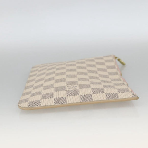 LOUIS VUITTON Damier Azur Neverfull MM Pouch Pouch LV Auth hk3645
