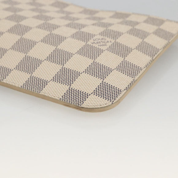 LOUIS VUITTON Damier Azur Neverfull MM Pouch Pouch LV Auth hk3645