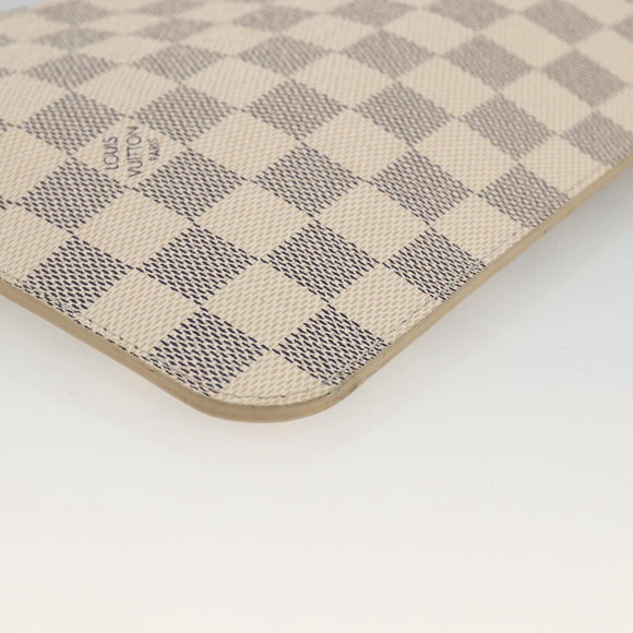 LOUIS VUITTON Damier Azur Neverfull MM Pouch Pouch LV Auth hk3645