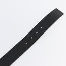 GUCCI Interlocking Belt Leather 38.6"" Black Silver 114984 Auth hk3646-7