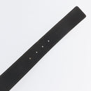 GUCCI Interlocking Belt Leather 38.6"" Black Silver 114984 Auth hk3646-8