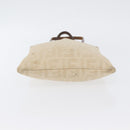 FENDI Zucca Canvas Tote Bag Beige Silver Auth hk3658-5