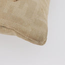 FENDI Zucca Canvas Tote Bag Beige Silver Auth hk3658-10