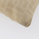 FENDI Zucca Canvas Tote Bag Beige Silver Auth hk3658-15