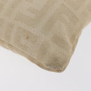 FENDI Zucca Canvas Tote Bag Beige Silver Auth hk3658-16