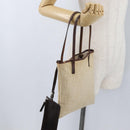 FENDI Zucca Canvas Tote Bag Beige Silver Auth hk3658-23