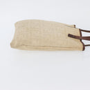 FENDI Zucca Canvas Tote Bag Beige Silver Auth hk3658-3