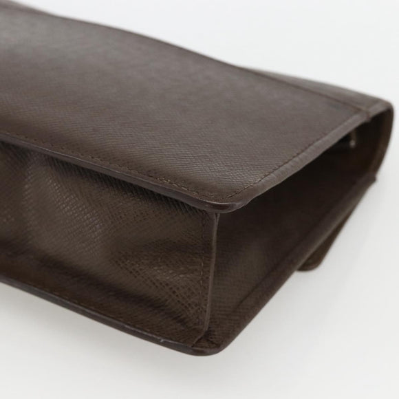 LOUIS VUITTON Taiga Selenga Clutch Bag Grizzly M30788 LV Auth hk3660