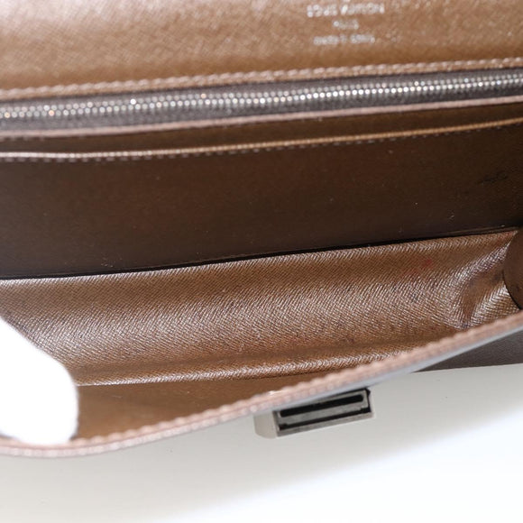 LOUIS VUITTON Taiga Selenga Clutch Bag Grizzly M30788 LV Auth hk3660