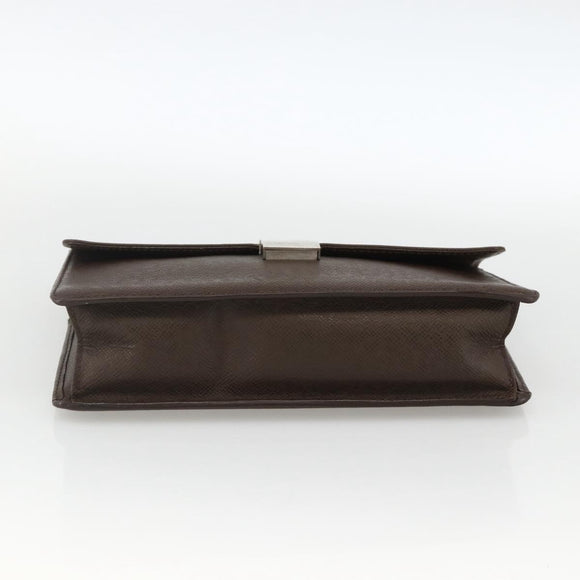 LOUIS VUITTON Taiga Selenga Clutch Bag Grizzly M30788 LV Auth hk3660