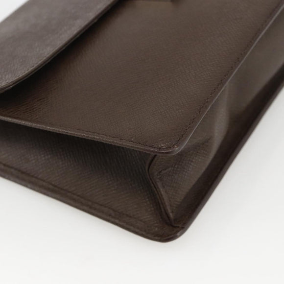 LOUIS VUITTON Taiga Selenga Clutch Bag Grizzly M30788 LV Auth hk3660