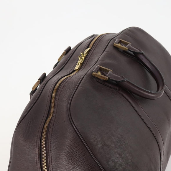 LOUIS VUITTON Taiga Kendall PM Boston Bag Acajou M30126 LV Auth hk3661