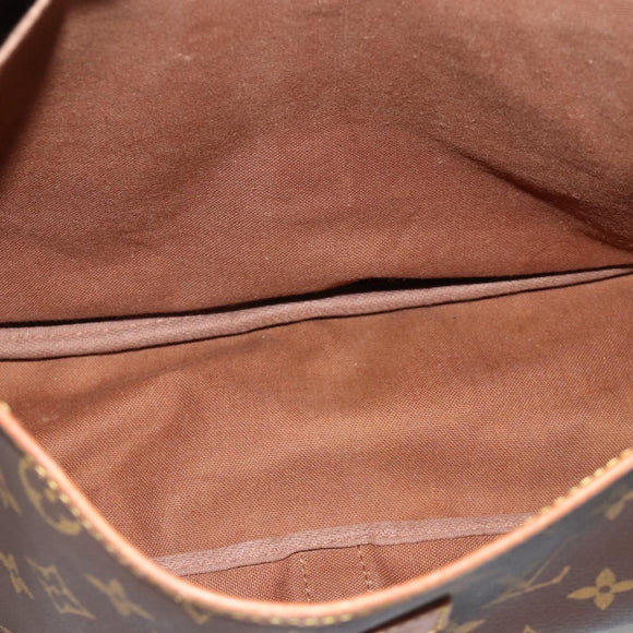 LOUIS VUITTON Monogram Saumur 35 Shoulder Bag M42254 LV Auth hk3665
