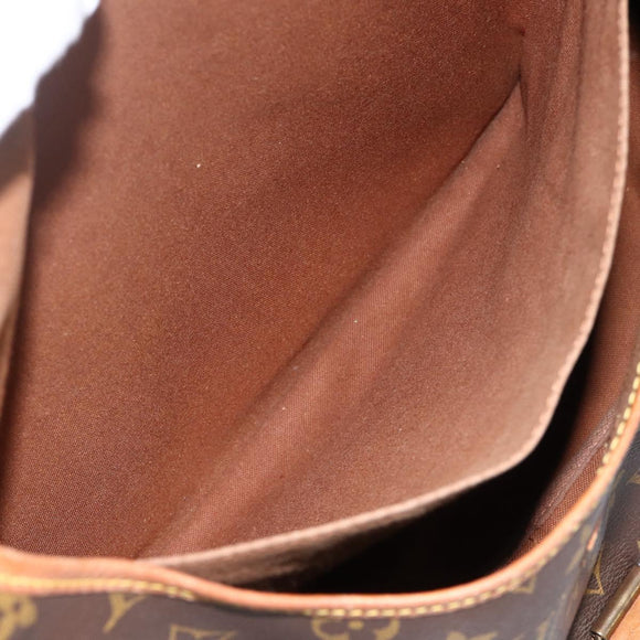 LOUIS VUITTON Monogram Saumur 35 Shoulder Bag M42254 LV Auth hk3665