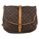 LOUIS VUITTON Monogram Saumur 35 Shoulder Bag M42254 LV Auth hk3665-2