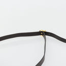 Salvatore Ferragamo Gancini Hand Bag Leather 2way Dark Brown Gold Auth hk3673-8