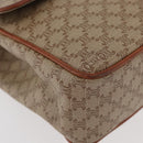CELINE Macadam Canvas Hand Bag PVC Beige Gold Auth hk3675-14