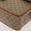 CELINE Macadam Canvas Hand Bag PVC Beige Gold Auth hk3675-15