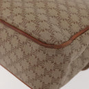 CELINE Macadam Canvas Hand Bag PVC Beige Gold Auth hk3675-9