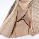 CELINE Macadam Canvas Hand Bag PVC Beige Gold Auth hk3675-21