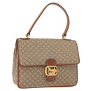 CELINE Macadam Canvas Hand Bag PVC Beige Gold Auth hk3675-1