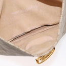 CELINE Macadam Canvas Hand Bag PVC Beige Gold Auth hk3675-23