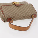 CELINE Macadam Canvas Hand Bag PVC Beige Gold Auth hk3675-6