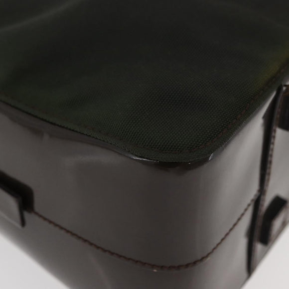 GUCCI Bamboo Hand Bag Nylon 2way Green Silver Auth hk3678