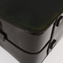 GUCCI Bamboo Hand Bag Nylon 2way Green Silver Auth hk3678-17
