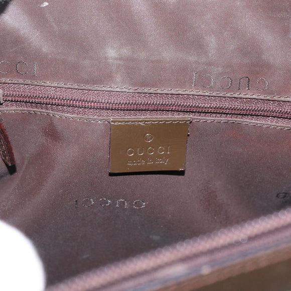 GUCCI Bamboo Hand Bag Nylon 2way Green Silver Auth hk3678