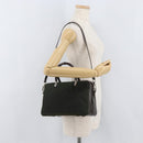 GUCCI Bamboo Hand Bag Nylon 2way Green Silver Auth hk3678-25