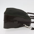 GUCCI Bamboo Hand Bag Nylon 2way Green Silver Auth hk3678-3