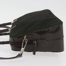 GUCCI Bamboo Hand Bag Nylon 2way Green Silver Auth hk3678-4