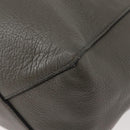 CELINE Cabas Phantom Tote Bag Leather Gray Silver Auth hk3679-16