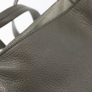 CELINE Cabas Phantom Tote Bag Leather Gray Silver Auth hk3679-10