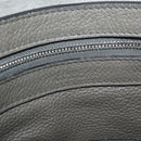 CELINE Cabas Phantom Tote Bag Leather Gray Silver Auth hk3679-17