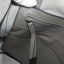 CELINE Cabas Phantom Tote Bag Leather Gray Silver Auth hk3679-20