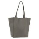 CELINE Cabas Phantom Tote Bag Leather Gray Silver Auth hk3679-1