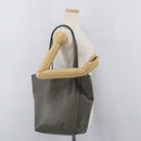CELINE Cabas Phantom Tote Bag Leather Gray Silver Auth hk3679-22