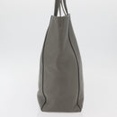 CELINE Cabas Phantom Tote Bag Leather Gray Silver Auth hk3679-4