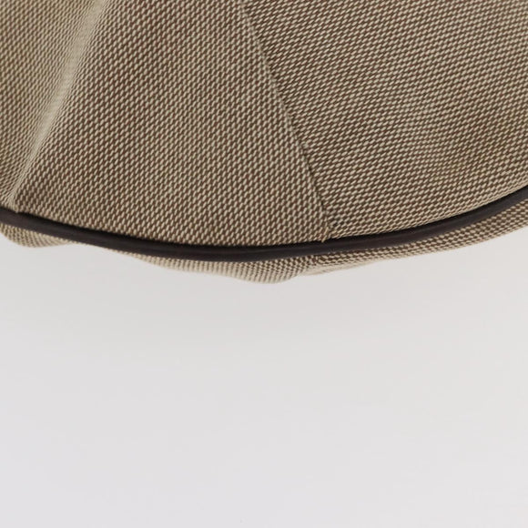 GUCCI Shoulder Bag Canvas Beige Gold Auth hk3681