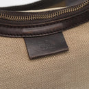 GUCCI Shoulder Bag Canvas Beige Gold Auth hk3681-18