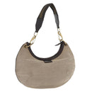 GUCCI Shoulder Bag Canvas Beige Gold Auth hk3681-1