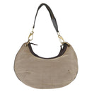 GUCCI Shoulder Bag Canvas Beige Gold Auth hk3681-2