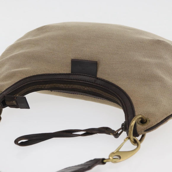 GUCCI Shoulder Bag Canvas Beige Gold Auth hk3681