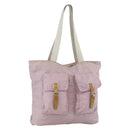 PRADA Tote Bag Nylon Pink Silver Auth hk3682-1