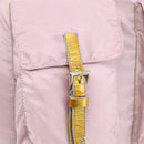 PRADA Tote Bag Nylon Pink Silver Auth hk3682-17