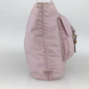 PRADA Tote Bag Nylon Pink Silver Auth hk3682-3