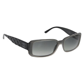 CHANEL COCO Mark Sunglasses plastic Black CC Auth hk3689A