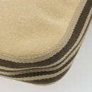 BURBERRY Blue Label Shoulder Bag Canvas Beige Silver Auth hk3692-16